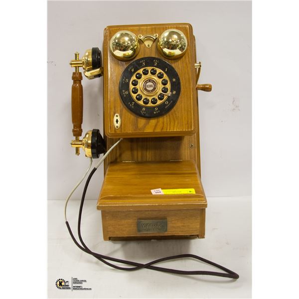 ANTIQUE STYLE WOODEN PHONE