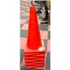 STACK OF TEN 28" TRAFFIC CONES