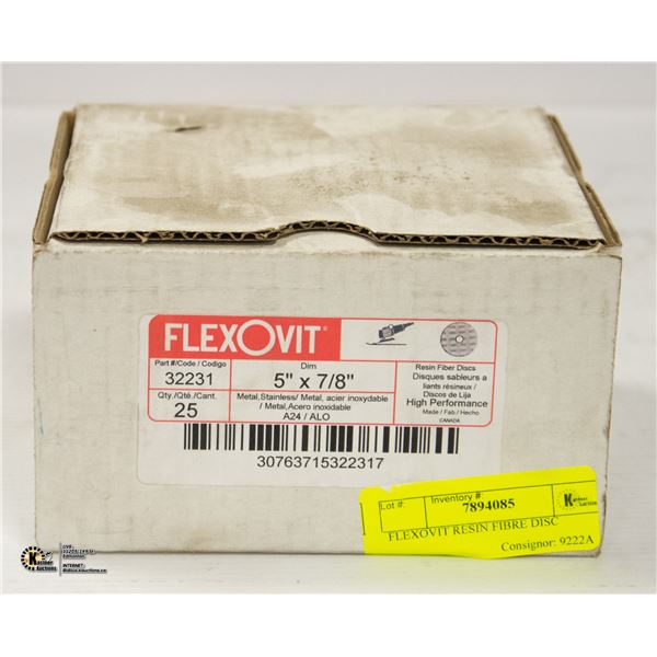 FLEXOVIT RESIN FIBRE DISC