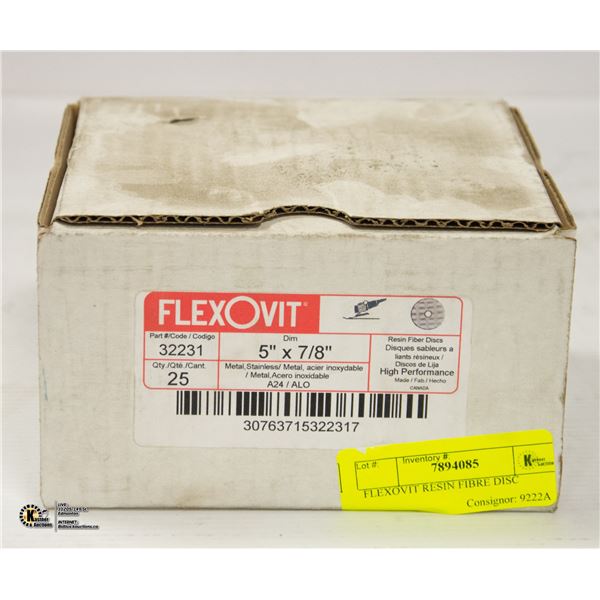 FLEXOVIT RESIN FIBRE DISC