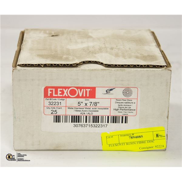 FLEXOVIT RESIN FIBRE DISC