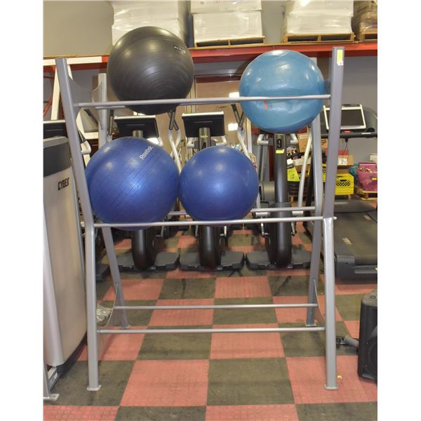 POWER SYSTEMS 3 LEVEL FITNESS AND YOGA BALL RACK