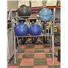 Image 1 : POWER SYSTEMS 3 LEVEL FITNESS AND YOGA BALL RACK