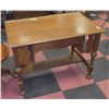 Image 1 : VINTAGE SOLID WOOD TABLE WITH DRAWER, 41"X26"X30"