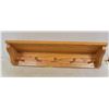 Image 1 : WOODEN COAT RACK SOLD W/FLOATING SHELVES