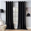 Image 1 : NEW MIULEE BLACK VELVET HALLOWEEN BLACKOUT CURTAIN