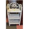 Image 1 : VINTAGE WHITE WICKER BOOKSHELF APPROX 1FT X 3FT