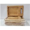 Image 1 : LOT OF 5 ACACIA WOOD ROLLING TRAYS