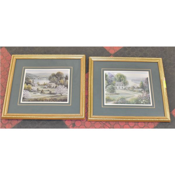 PAIR OF FRAMED PRINTS