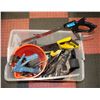 Image 1 : 4 SAWS, HAMMER, BUCKET, AND MISC TOOLS