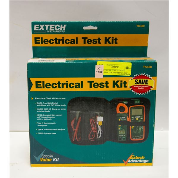 ELECTRICAL TEST KIT WITH MULTIMETER AND AMP CLAMP