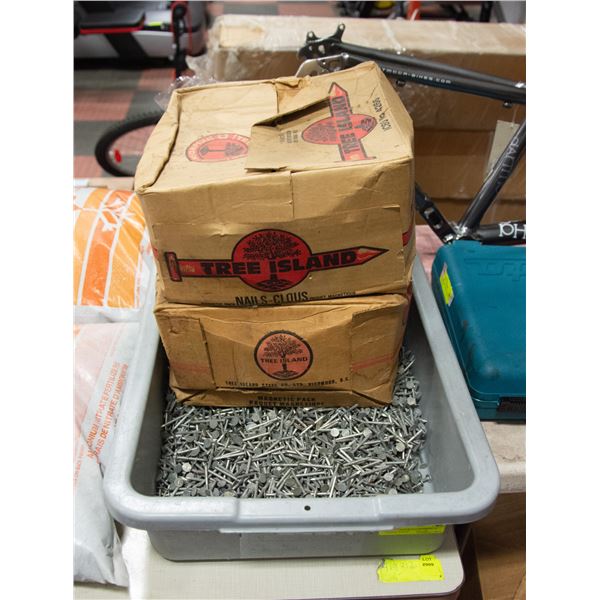 LOT OF ASSORTED CONCRETE & SIDING NAILS