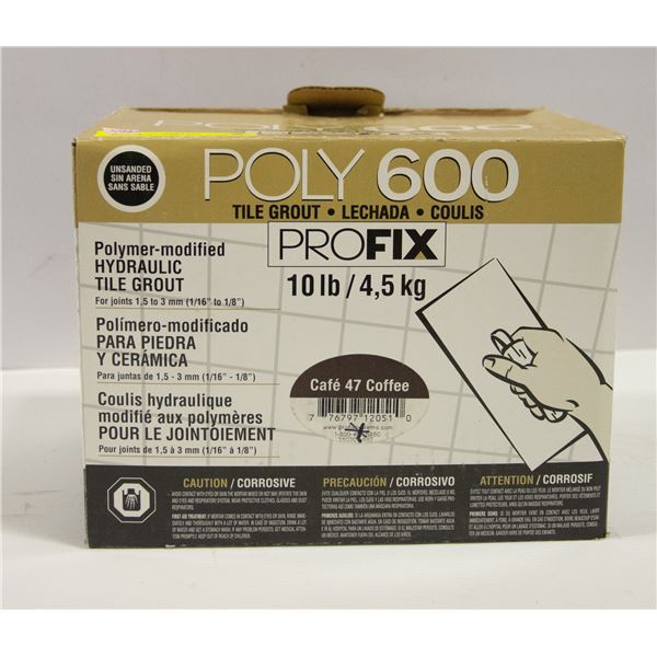 BOX OF POLY 600 TILE GROUT POLYMER-MODIFED