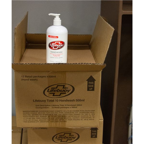 CASE WITH 12 500ML BOTTLES OF LIFEBUOY HANDWASH