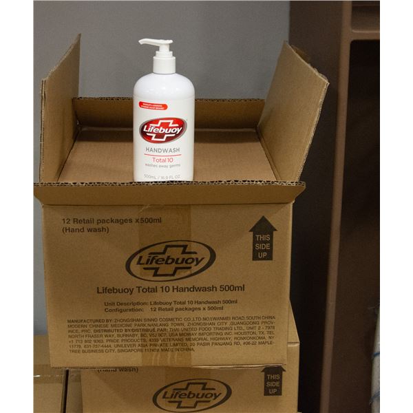 CASE WITH 12 500ML BOTTLES OF LIFEBUOY HANDWASH