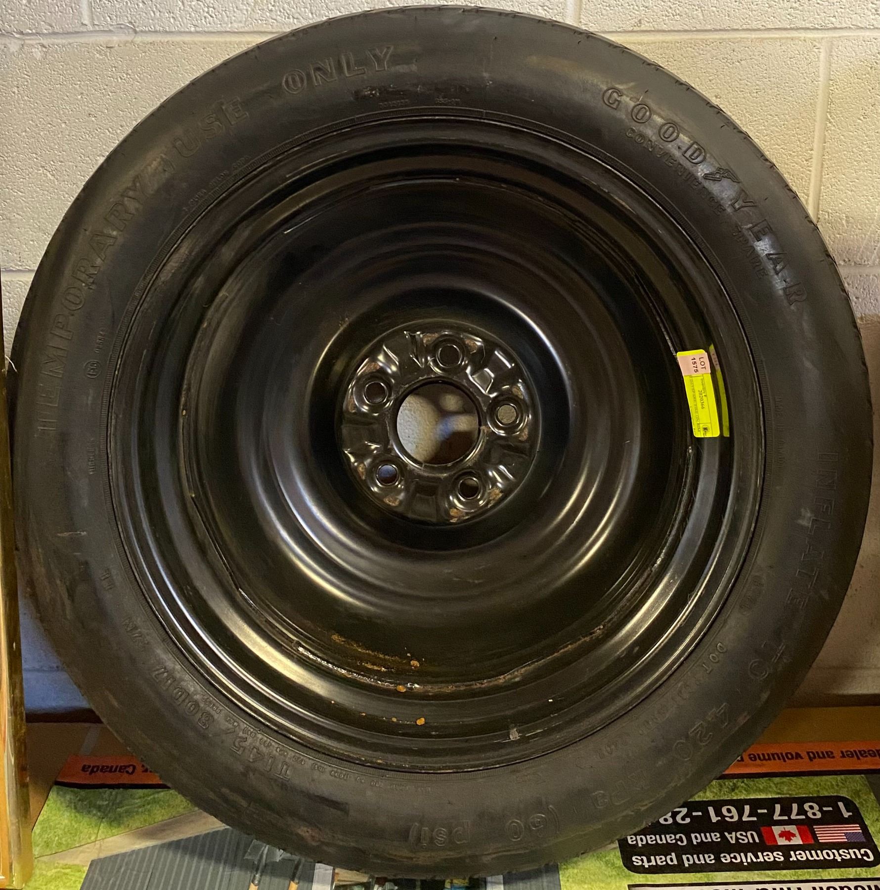 T145/80 D17 SPARE DONUT TIRE ON RIM