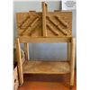 Image 1 : ACCORDIAN STYLE SEWING BOX ON STAND W/CONTENTS
