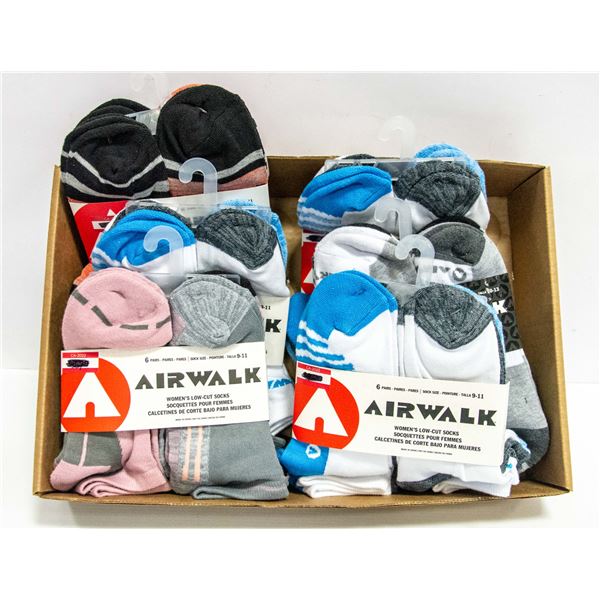 NEW 36 PAIR WOMEN'S SOCKS AIR WALK