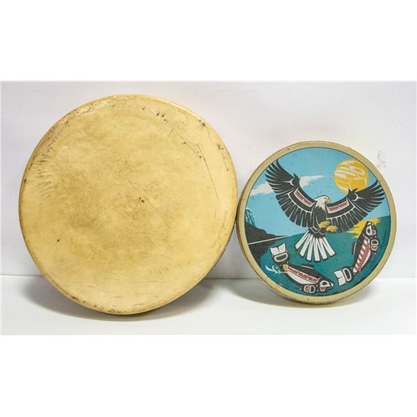 PAIR OF ABORIGINAL DRUMS