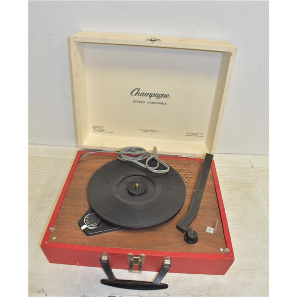 CHAMPAGNE RECORD PLAYER