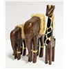 Image 1 : WOODEN ELEPHANTS & GIRAFFE