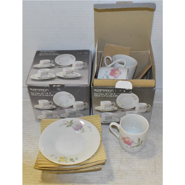 2 NEW BOXES OF MINIATURE TEA SETS - 8 SETS TOTAL