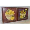 Image 1 : PAIR OF DECOR FRAMED PICTURES 11" X 11"