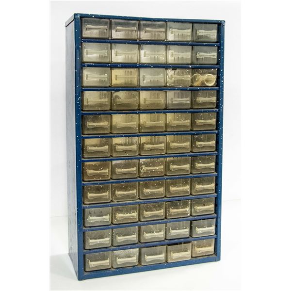 12" X 6" X 20" METAL 45 DRAWER PARTS BIN ORGANIZER