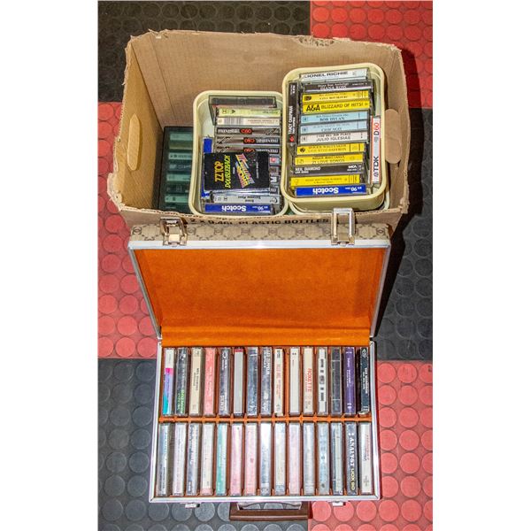 LOT OF CASSETTES IN HARD AND CHANEL CASES