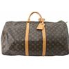 Image 1 : Louis Vuitton Brown Monogram Canvas Leather Keepall 55 cm Duffle Bag Luggage