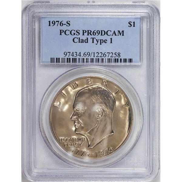 1976-S Eisenhower Dollar Coin PCGS PR69DCAM