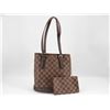 Image 1 : Louis Vuitton Damier Ebene Canvas Leather Bucket Marais PM Bag