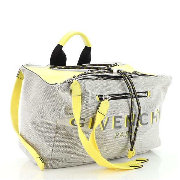 Givenchy Yellow Canvas Pandora Large Messenger Bag