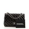 Image 1 : Chanel Classic Double Flap Bag Quilted Patent Jumbo