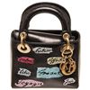 Image 4 : Christian Black Leather Dior Mini Lady Dior Satchel Bag