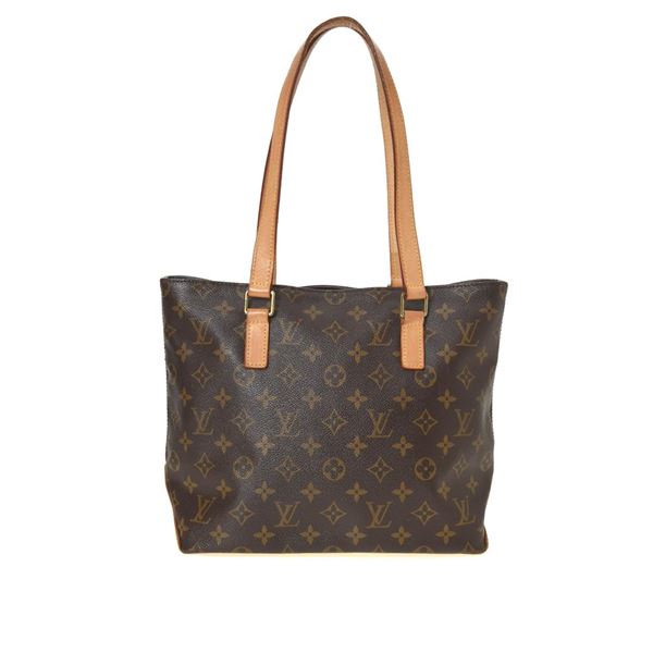 Louis Vuitton Brown Monogram Canvas Leather Cabas Piano Tote Bag