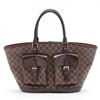Image 1 : Louis Vuitton Damier Ebene Canvas Leather Manosque GM Tote Bag