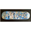 Image 1 : Hand painted skateboard "Grey Compliments Blue Period" by Gino Perez