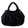 Image 1 : Chanel Black Vinyl CC Ring Hobo Bag
