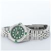 Image 5 : Rolex Ladies Stainless Steel Green Diamond & Emerald 26MM Datejust Wristwatch