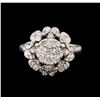 Image 2 : 14KT White Gold 0.84 ctw Diamond Ring