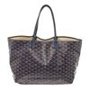 Image 2 : Goyard Blue Goyardine Coated Canvas St. Louis PM Tote Bag