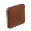Image 3 : Hermes Brown Leather Folding Silky Wallet