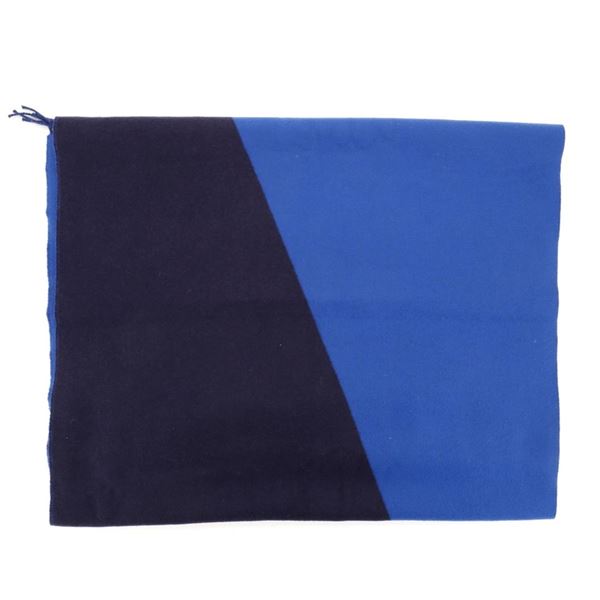Hermes Paddock Stole Scarf Cashmere Blue
