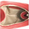 Image 6 : Chanel Vintage CC Button Cosmetic Pouch Leather Mini Red