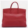 Image 2 : Hermes Rouge Togo Leather Birkin 40cm Handbag GHW