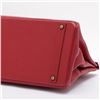 Image 3 : Hermes Rouge Togo Leather Birkin 40cm Handbag GHW