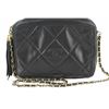 Image 1 : Chanel Vintage Black Quilted Leather Diamond CC Camera Crossbody Bag