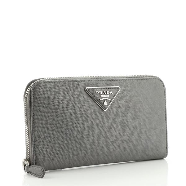 Prada Zip Around Wallet Saffiano Leather Long