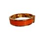 Image 2 : Hermes Orange Metal Clic Clac Bangle Bracelet